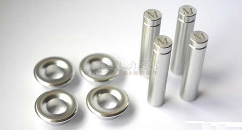 MANSORY 4-Piece Silver Doorlock Pin Set Cabrio for G-Class W463