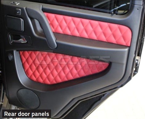 MANSORY 9-Piece Door Panel Set with Diamond Stitching for G-Class W463 - Image 2