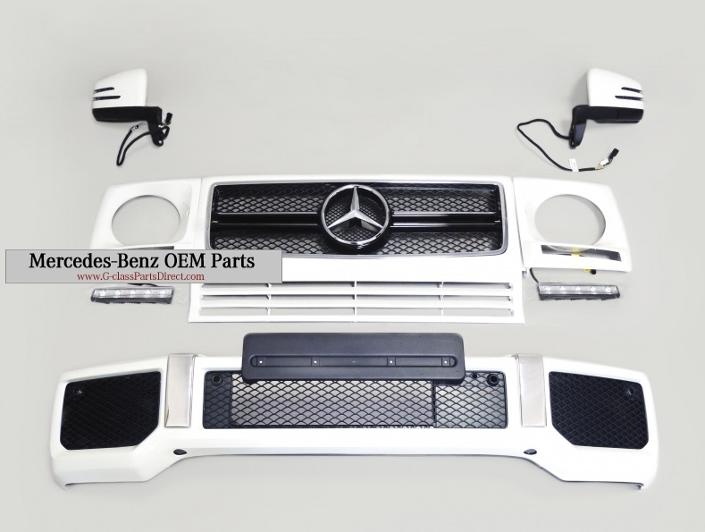 Mercedes-Benz AMG G63 white facelift restyle set for G-Wagon W463