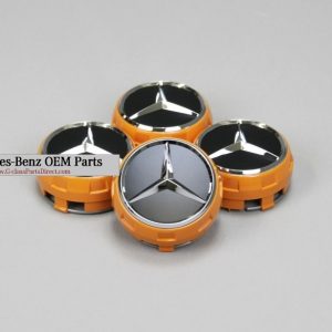 Mercedes-Benz AMG Set of Center Wheel Caps Edition Orange