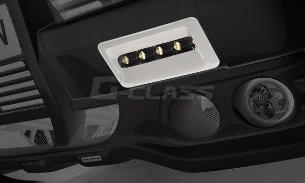 HAMANN Covers with LED Daytime Running Lights for OEM Front Bumper Unit forG-Class W463 G55 from MY 2008 up to MY 6/2012 - Image 2