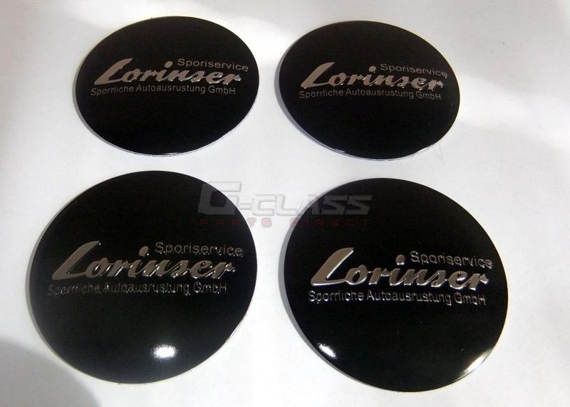 LORINSER Emblem, "LORINSER", 57mm, Black, Round for G-Class (W463) 2013