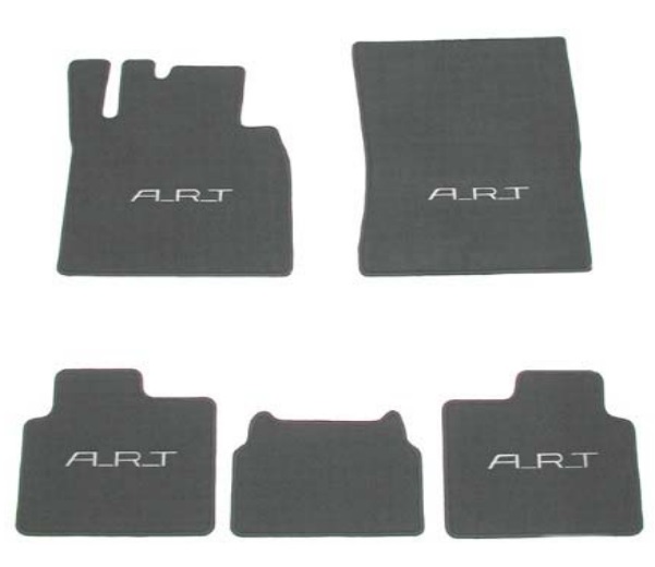 A.R.T. Floor Mats with A.R.T. Logo, 5 pieces, in Anthracite
