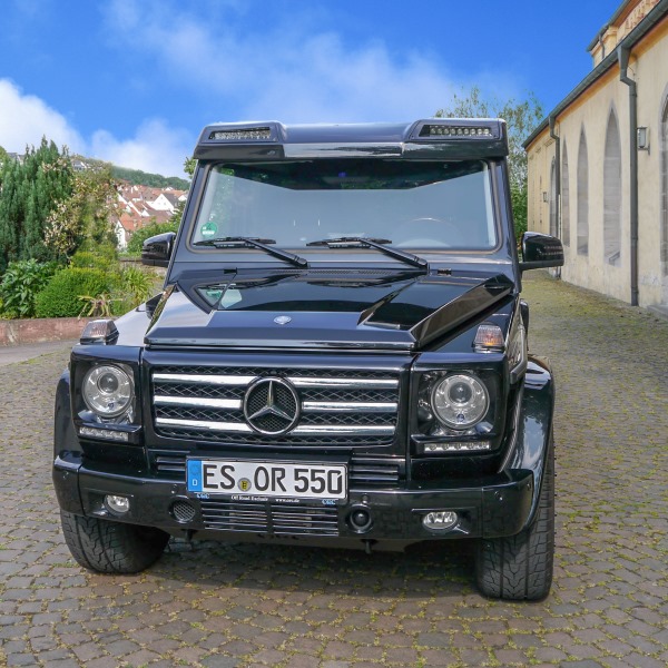 Mercedes G 463 wind deflector carbon with integrated lamp brackets