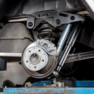 Mercedes G 463 with 2-flow exhaust system double shock absorber brackets rear axle