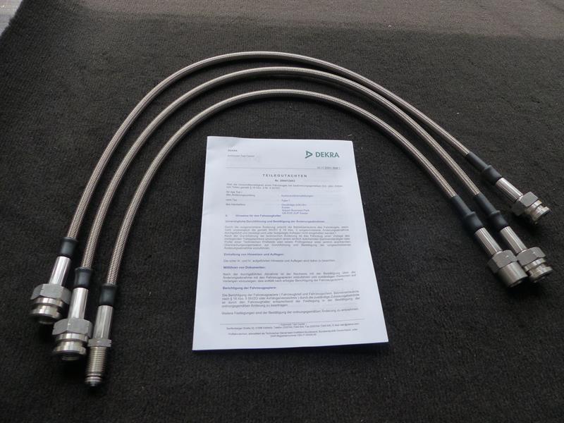 Mercedes G rear drum bis'98 Mod. 463 (3 pcs.) Brake hose kit TUV (C)