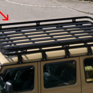 Alloy railing black, 2400x1477 mm suitable for roof rack