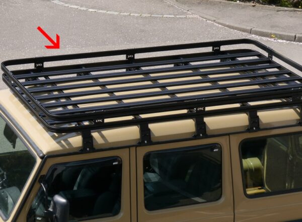 Roof Top Rack Railing Alloy railing black, 2400x1477 mm suitable for roof rack - GwagonParts.net