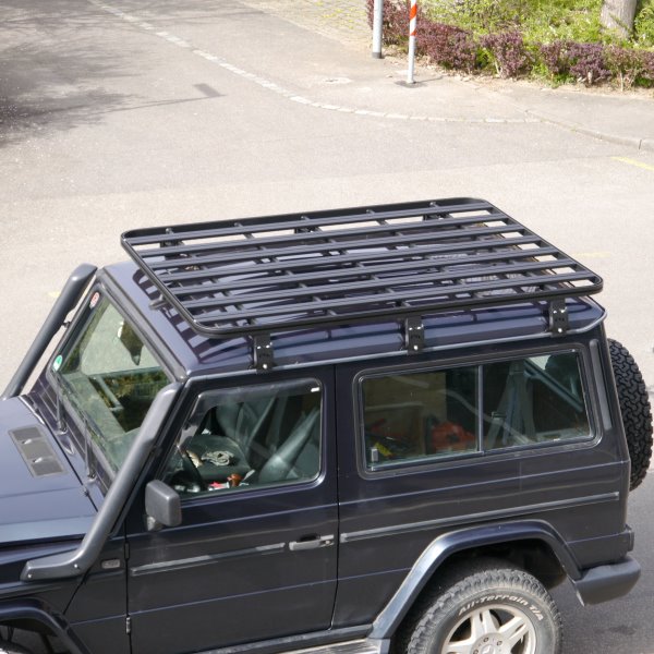 Roof rack alloy black 1950x1477 mm, Mercedes G 3 doors