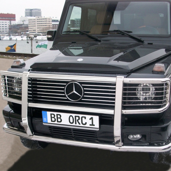 Bull bar foldable Mercedes G 463 till 07/2012, complete stainless steel