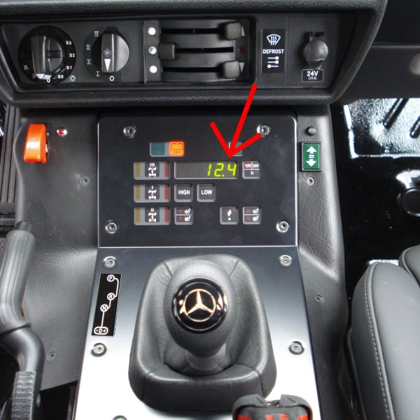 Cover center console PUR / Professional with voltmeter display panel