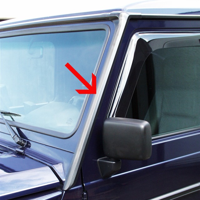 Cover ledges for A-pillar Mercedes G left + right for the drip molding