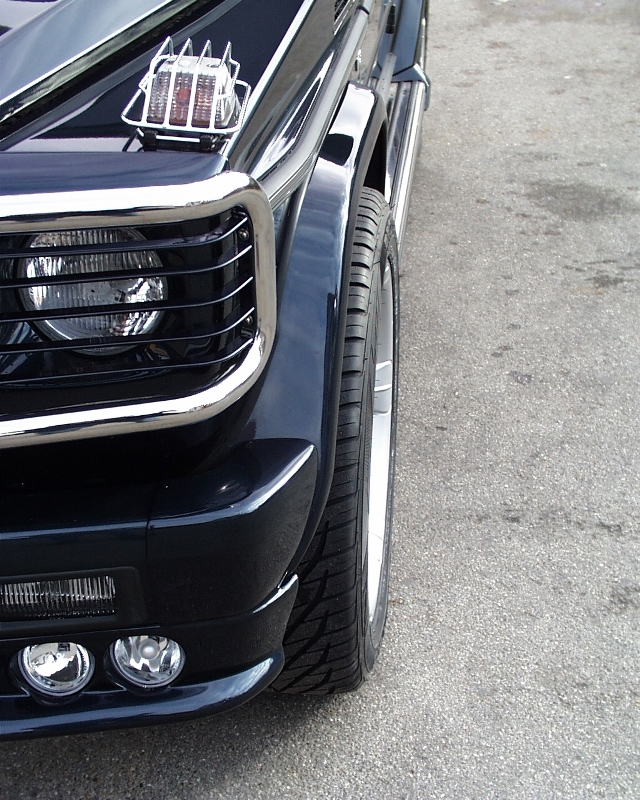 Head lamp protection alloy black for bull bar for Mercedes G 463