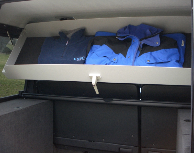 Roof box/weapon safe, foldable + lockable Mercedes G 5-doors, black - Image 2