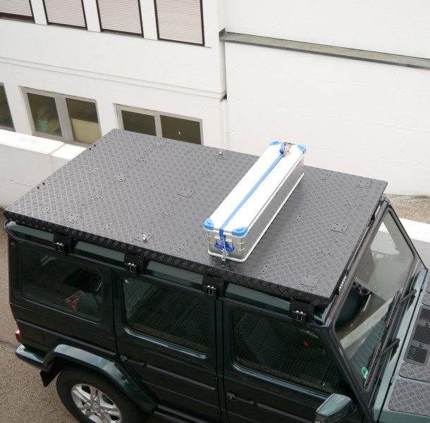 Roof rack alloy/stainless steel black 2.400 x 1.450 mm for Mercedes G 5 doors - Image 3