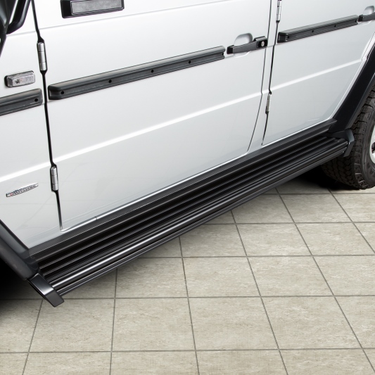 Side steps Mercedes G 461 Professional chassis frame, black