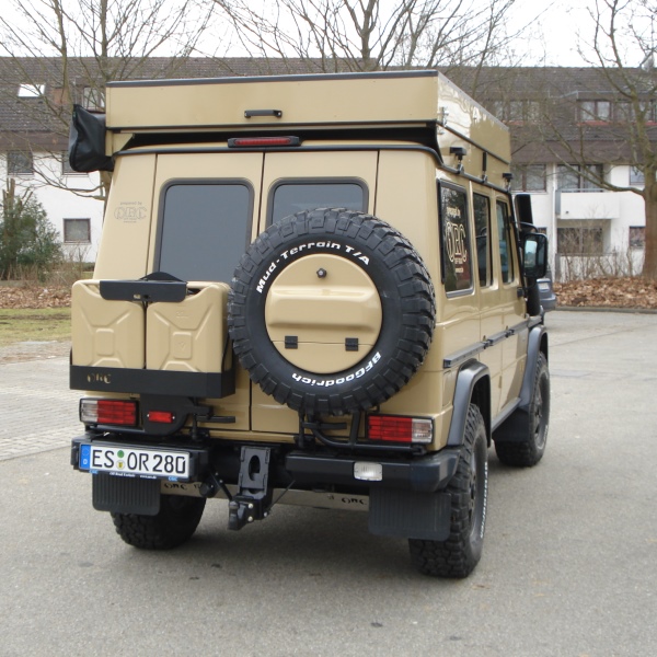 Spare wheel holder left side bracket for 2 jerry cans