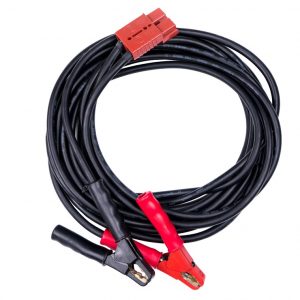 Start-up aid / booster cable flat plug and clamp, 3 m length