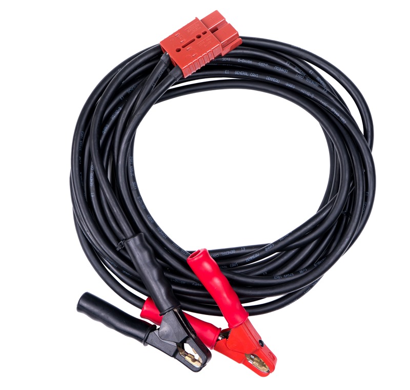Start-up aid / booster cable flat plug and clamp, 3 m length