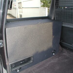 Storage box over wheelhouse Mercedes G 5-doors left side with black carpet