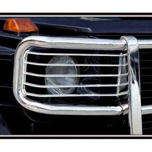 Protective Headlamp Grille For Front Bar, Aluminium / Silver (Set) 463