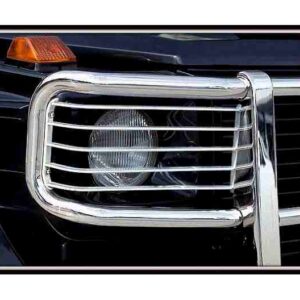 Protective Headlamp Grille For Front Bar, Aluminium / Silver (Set) 463