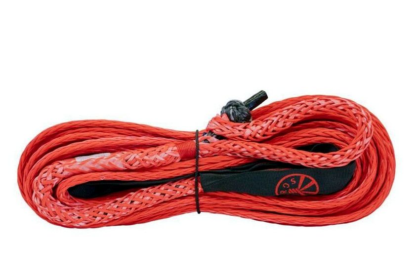 LeTech 20m Vectran Winch Rope with Soft Shackle – Red – G-Wagon Compatible