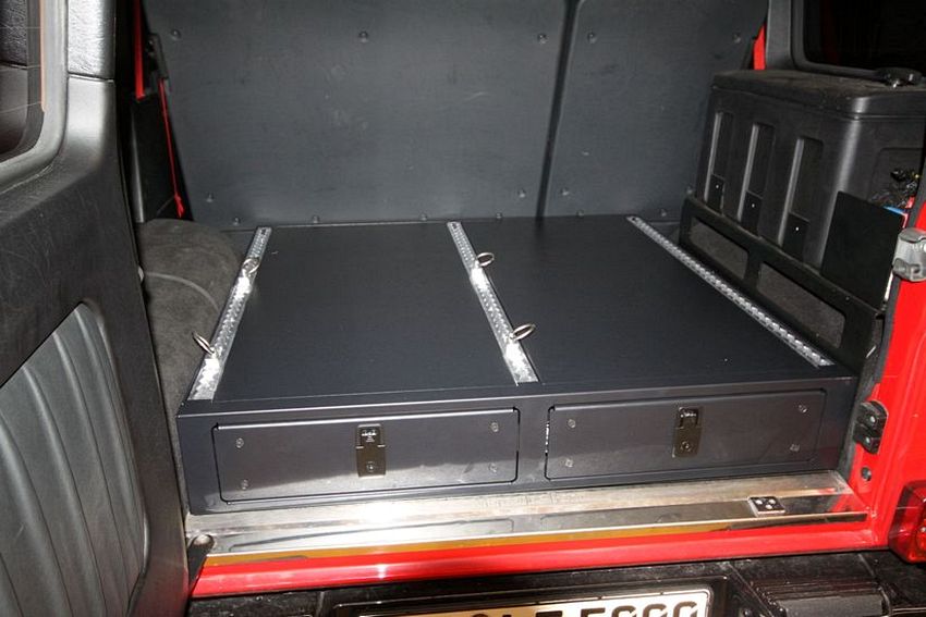 LETECH Storage Box with Drawer System for Mercedes G-Wagon (W463, 1990–2018) – Heavy-Duty Rear Cargo Organizer - Image 2