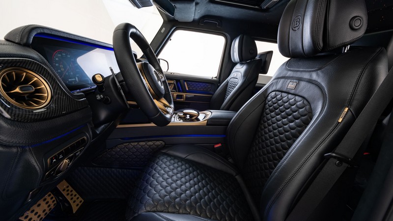 BRABUS Black & Gold Style Interior for G-Class AMG G63 W463A - Image 5