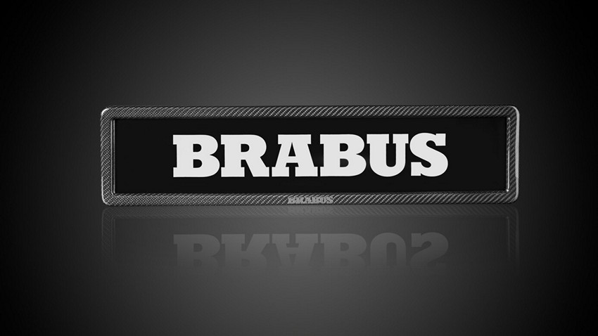 BRABUS Carbon Fiber License Plate Holder Set for AMG G63 4x4² W463A - Image 2