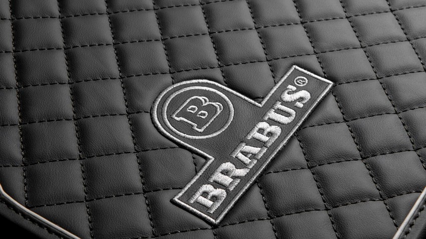 BRABUS Leather Floor Mats Black-Grey Quilted for G-Wagon G550/G63 AMG W465 - Image 2