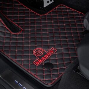 BRABUS Leather Floor Mats Black-Red Quilted for G-Wagon MY25-on W465
