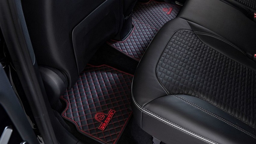 BRABUS Leather Floor Mats Black-Red Quilted for G-Wagon MY25-on W465 - Image 2