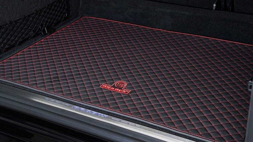 BRABUS Leather Trunk Mat Black-Red Quilted for G-Wagon MY25-on W465 - Image 2