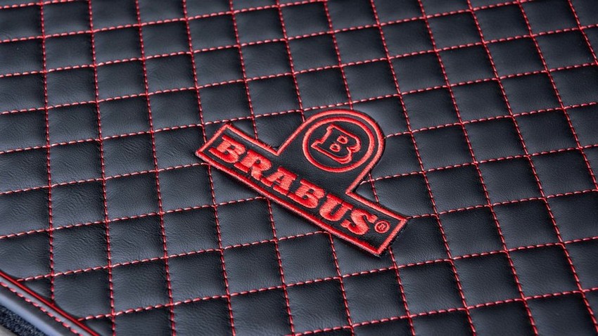BRABUS Leather Trunk Mat Black-Red Quilted for G-Wagon MY25-on W465