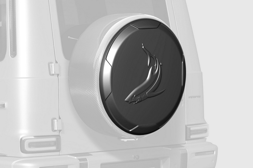 TopCar Carbon Spare Wheel Cover – Shark Style for G-Wagon MY 25-on W465 - Image 4