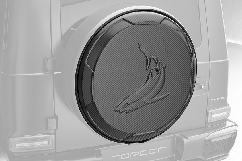 TopCar Carbon Spare Wheel Cover – Shark Style for G-Wagon MY 25-on W465 - Image 5