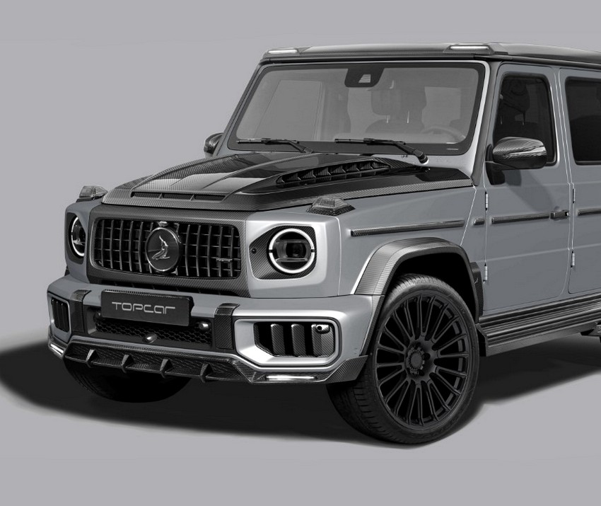 TopCar Carbon Headlight Protection Cover – 2-Piece Set for G-Wagon MY 25-on W465