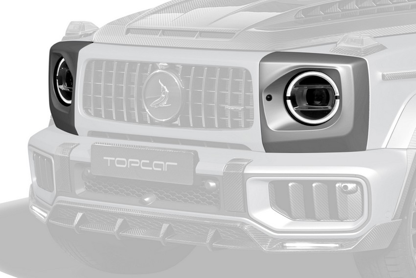 TopCar Carbon Headlight Protection Cover – 2-Piece Set for G-Wagon MY 25-on W465 - Image 2