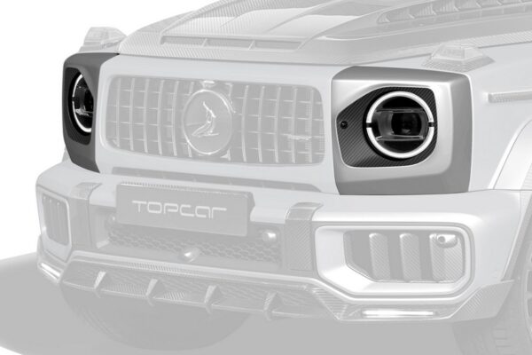 TopCar Carbon Headlight Protection Cover – 2-Piece Set for G-Wagon MY 25-on W465 - Image 3