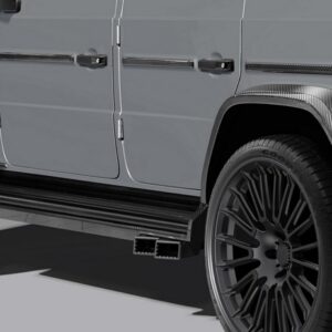 TopCar Carbon Side Panel with Shark Logo – 2-Piece Set for G-Wagon MY 25-on W465