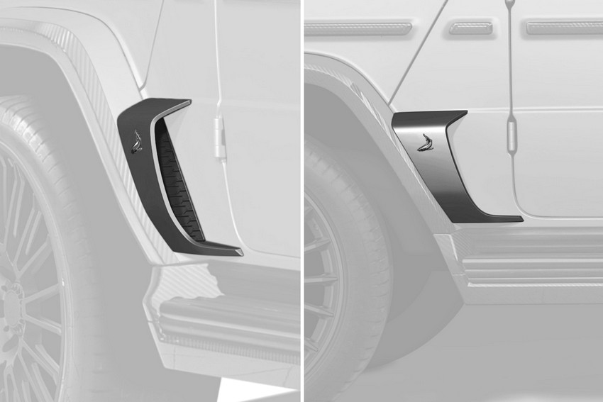 TopCar Carbon Side Panel with Shark Logo – 2-Piece Set for G-Wagon MY 25-on W465 - Image 4