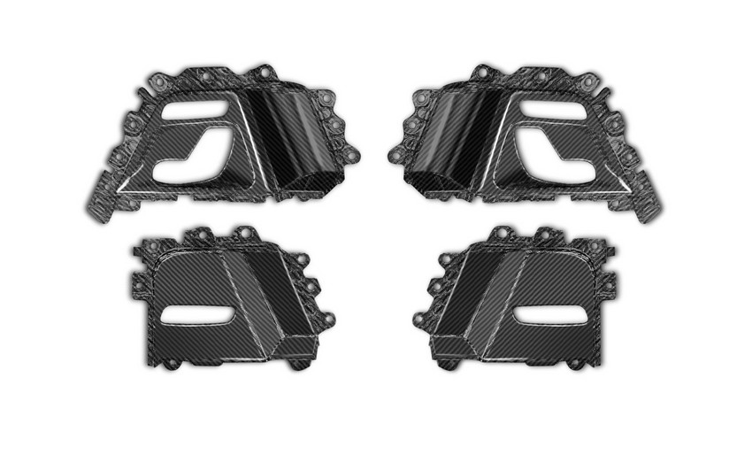 TopCar Seat Control Panels, 4-Piece Set (Carbon Twill 2x2 / 4x4) for G-Wagon MY25-on W465