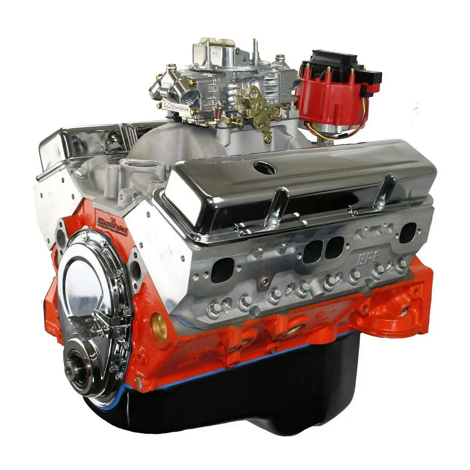 SBC 383 Crate Engine - Base Dressed w_Alm Heads