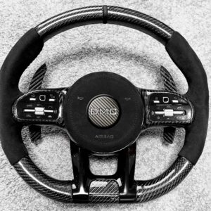 Custom Performance Steering Wheel – Carbon, Leather & Alcantara Suede – Fits 2019–2024 Mercedes-Benz AMG W463A/W464 G63 & AMG Models