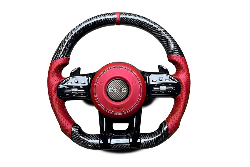 Custom Performance Steering Wheel – Carbon, Leather & Alcantara Suede – Fits 2019–2024 Mercedes-Benz AMG W463A/W464 G63 & AMG Models - Image 8