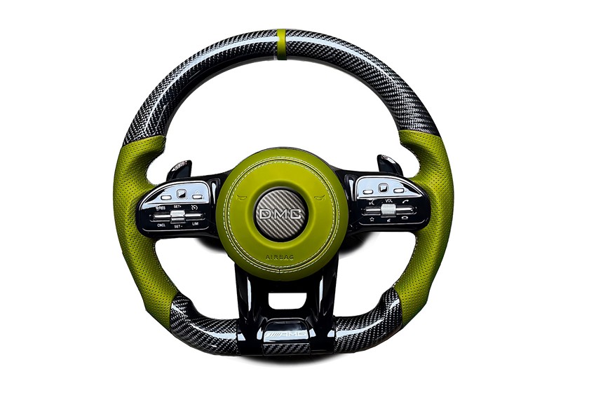 Custom Performance Steering Wheel – Carbon, Leather & Alcantara Suede – Fits 2019–2024 Mercedes-Benz AMG W463A/W464 G63 & AMG Models - Image 6