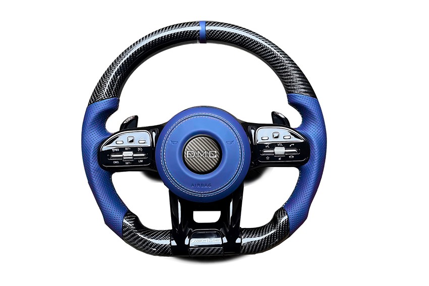 Custom Performance Steering Wheel – Carbon, Leather & Alcantara Suede – Fits 2019–2024 Mercedes-Benz AMG W463A/W464 G63 & AMG Models - Image 3