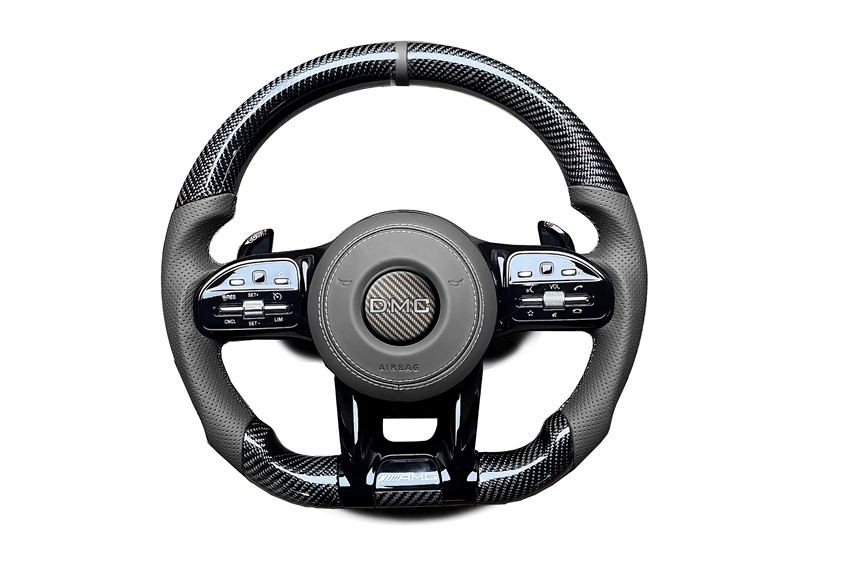 Custom Performance Steering Wheel – Carbon, Leather & Alcantara Suede – Fits 2019–2024 Mercedes-Benz AMG W463A/W464 G63 & AMG Models - Image 4