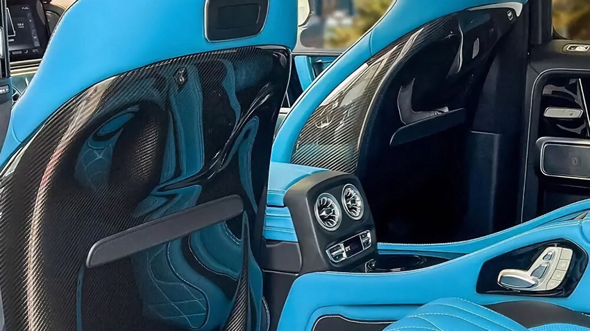 DMC Carbon Fiber Rear Seat Covers – Fits 2019–2024 Mercedes-AMG G63 W463A/W464 G-Wagon